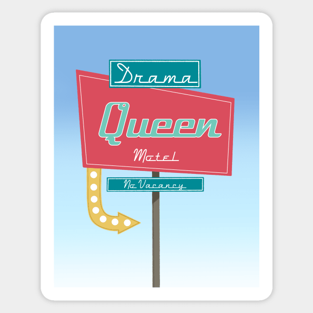 Drama Queen Motel Sticker by Razska